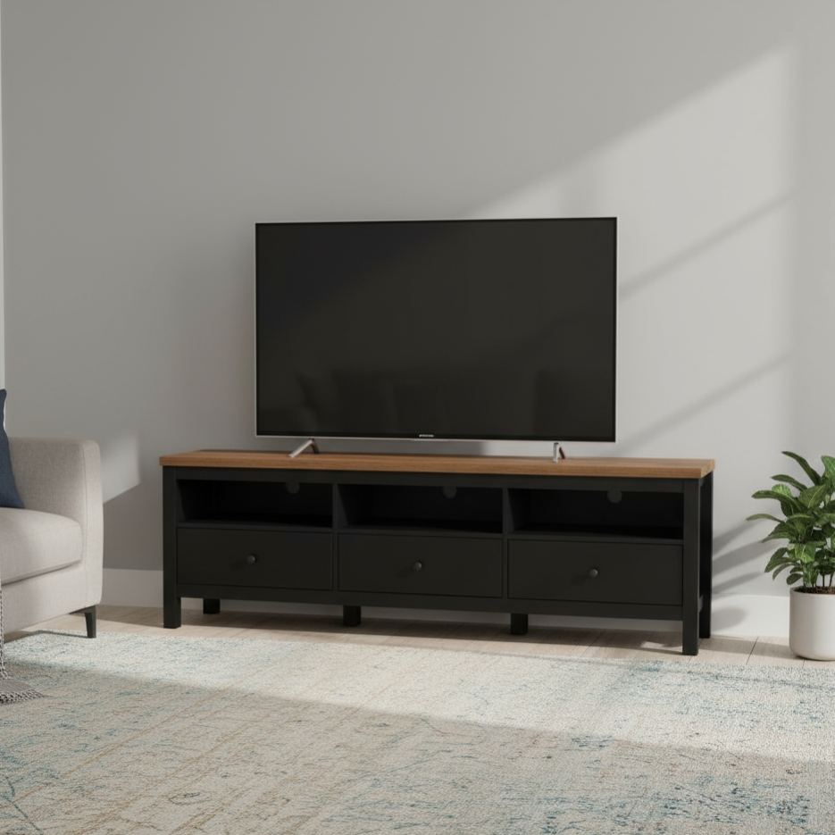Akara 6ft TV Console (Black)