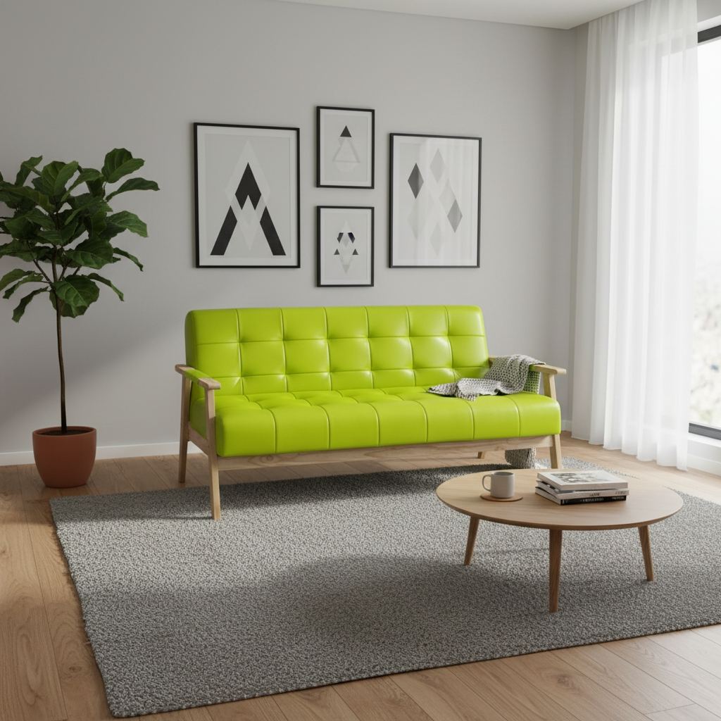 Retro Leather Sofa