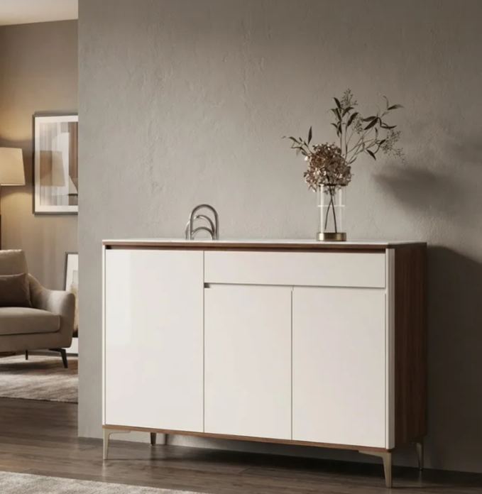 Lillian Designer 3 Door 1 Drawer Shoe Cabinet