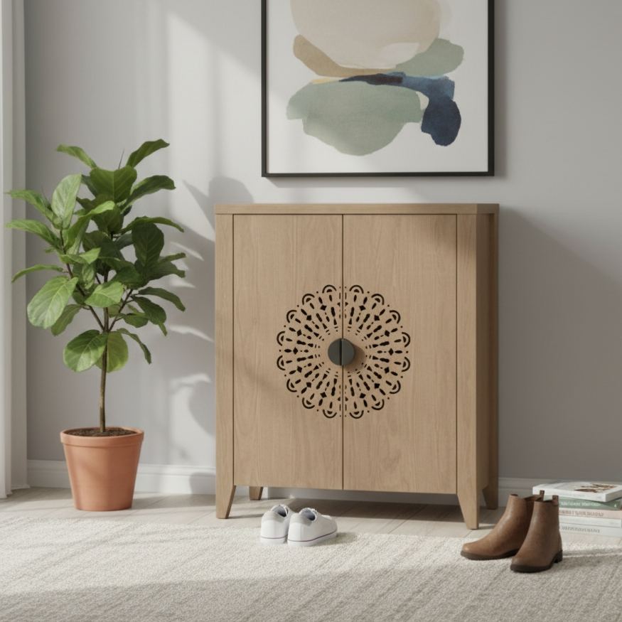 Mandala Morden Boho Shoe Cabinet