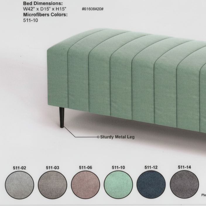 Theodore Fabric Long Bench