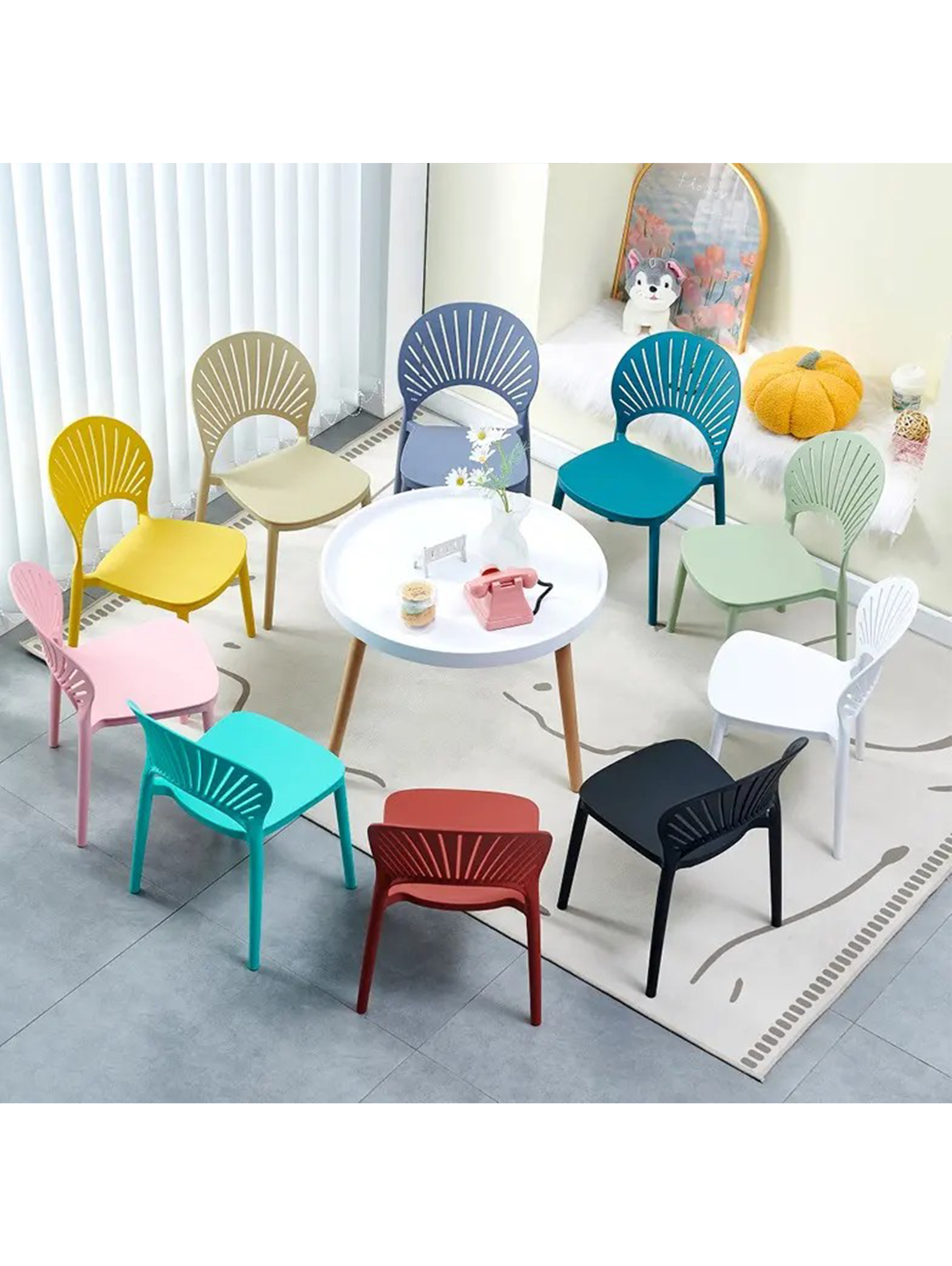 Jamir Stackable Plastic Chair