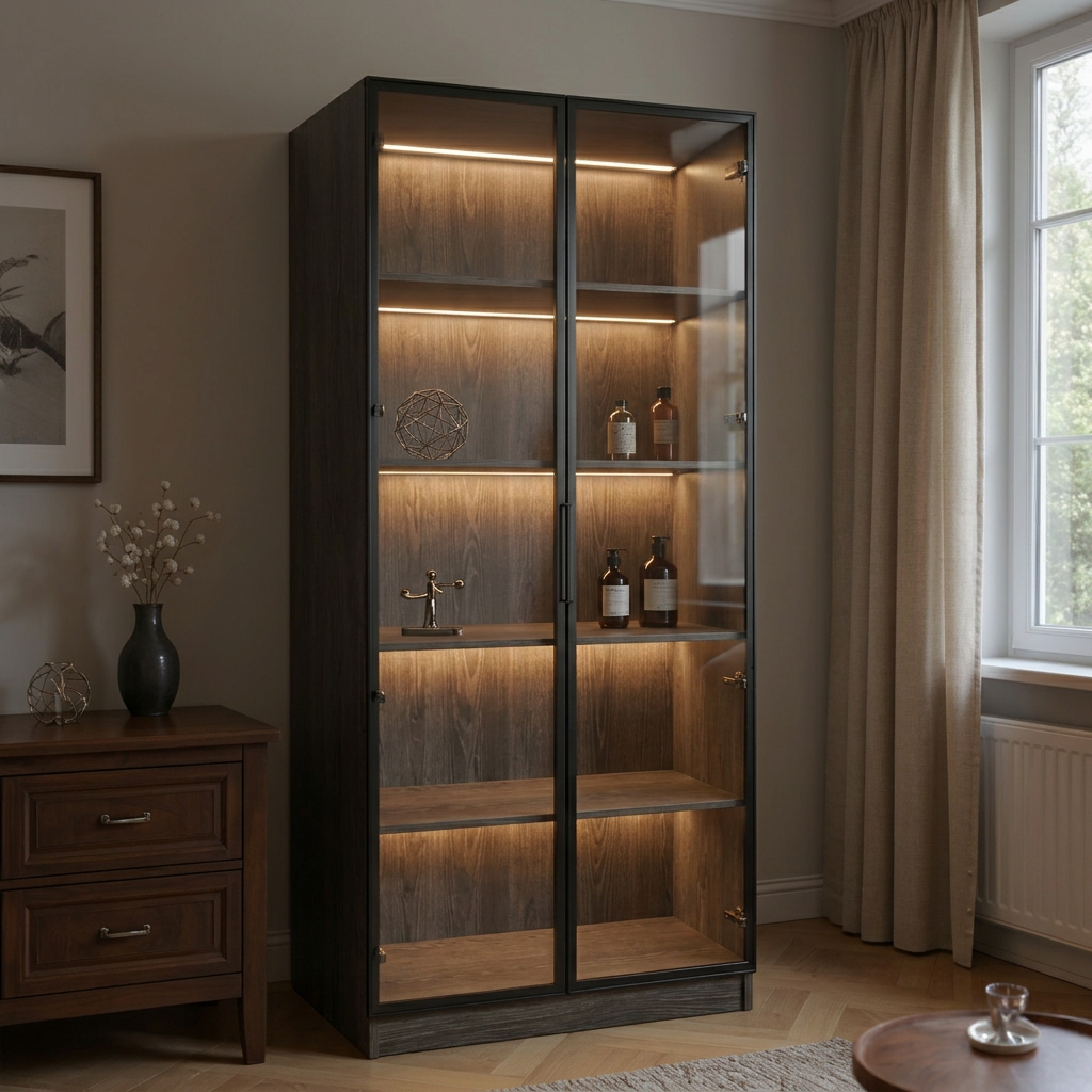 Nora 2 Door Multipurpose Cabinet – Dark Oak