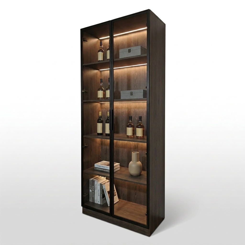 Nora 2 Door Multipurpose Cabinet – Dark Oak
