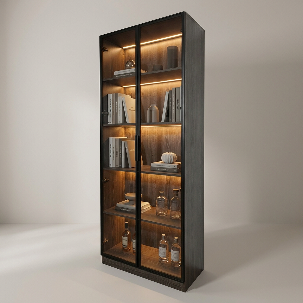 Nora 2 Door Multipurpose Cabinet – Dark Oak