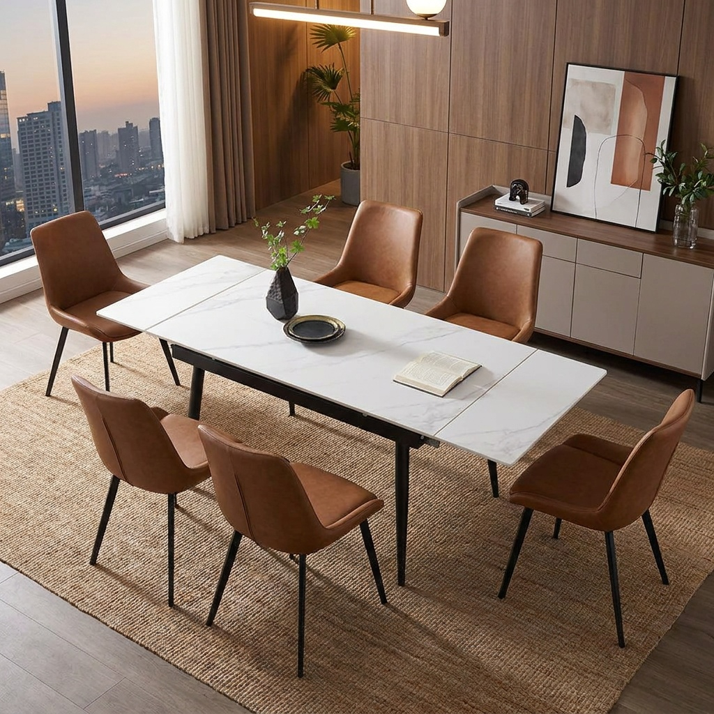 Modern Space Saving Extendable Dining Table (1.2M Extendable To 1.8M Rectangular )