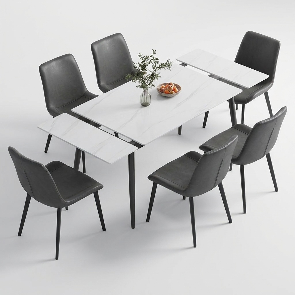 Modern Space Saving Extendable Dining Table (1.2M Extendable To 1.8M Rectangular )