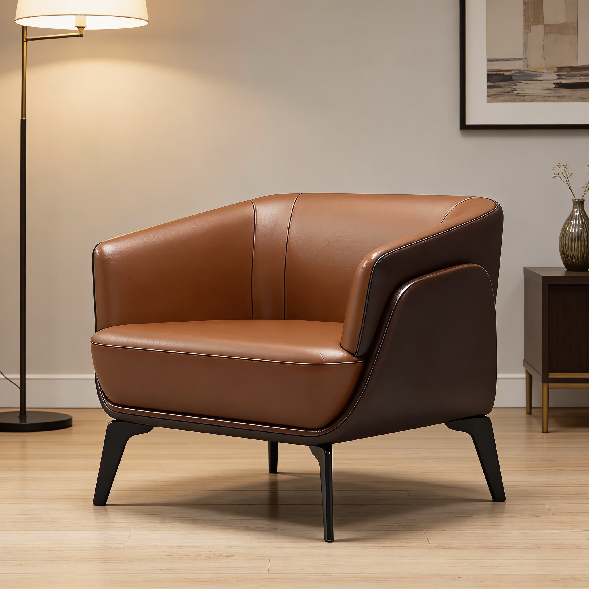 Orlando Leather Two Tone Sofa