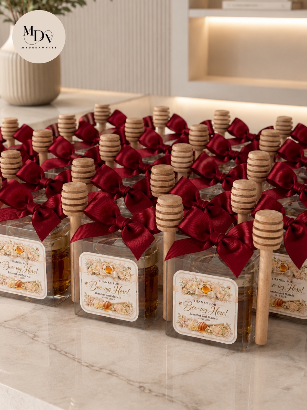 Personalised Honey Jar Wedding Favours – Sweet Keepsake Gift (Min. 20 QTY) - Whatsapp to discuss