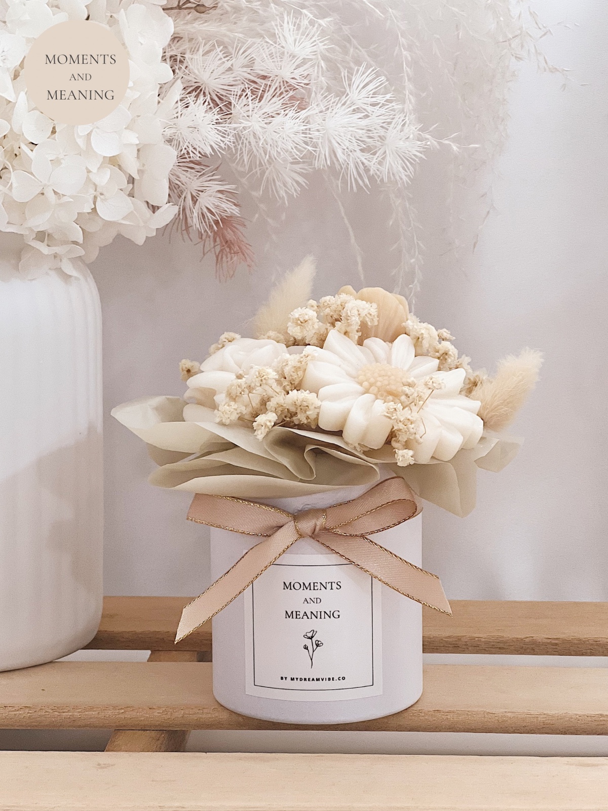 Blooming Grace - Scented Flower Wax (Milk Tea Theme)