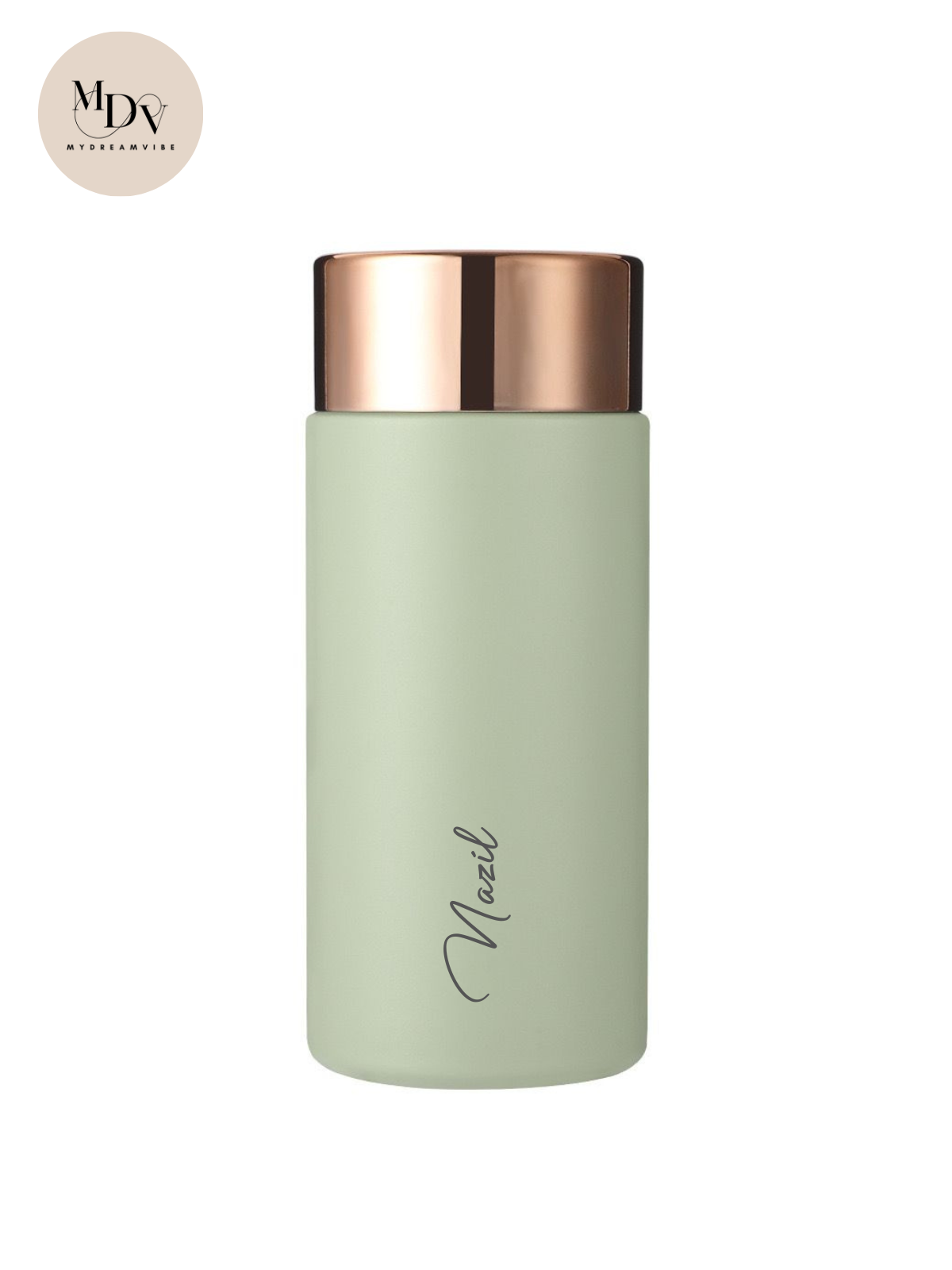 200ml Double Wall Stainless Steel Engraved Flask with Strainer  - SAGE