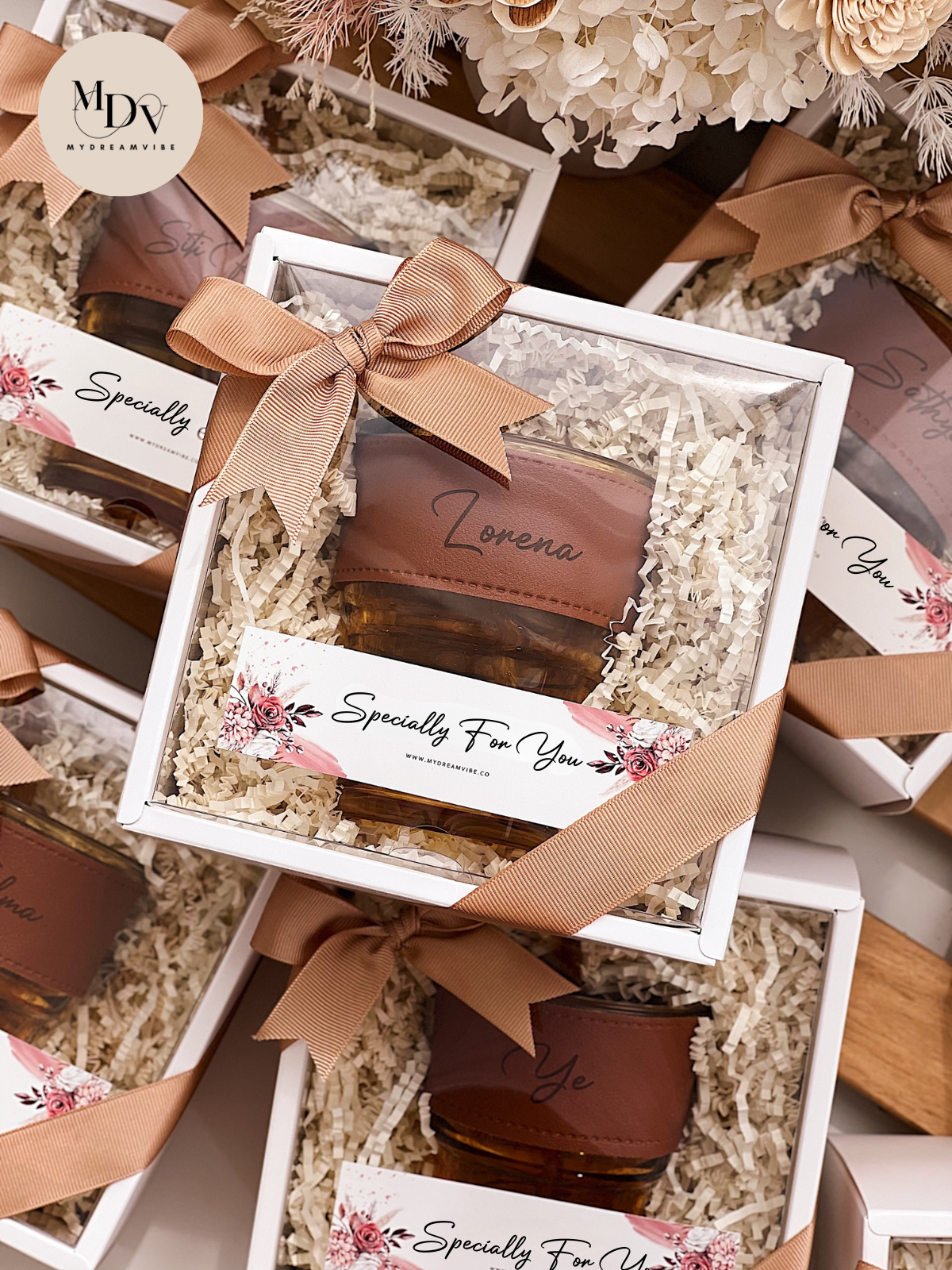 400ml Cozy Glass Tumbler with Straw – Brown