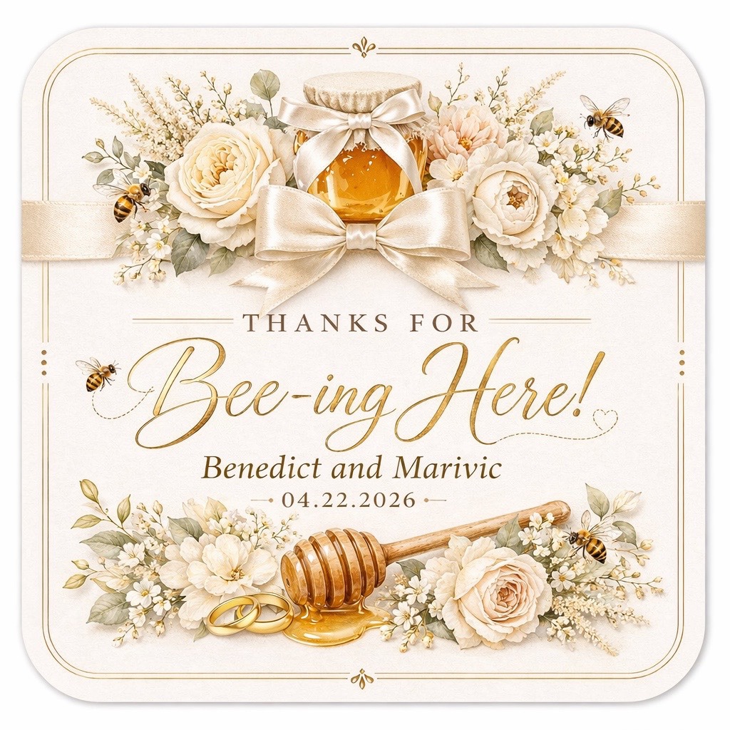 Personalised Honey Jar Wedding Favours – Sweet Keepsake Gift (Min. 20 QTY) - Whatsapp to discuss