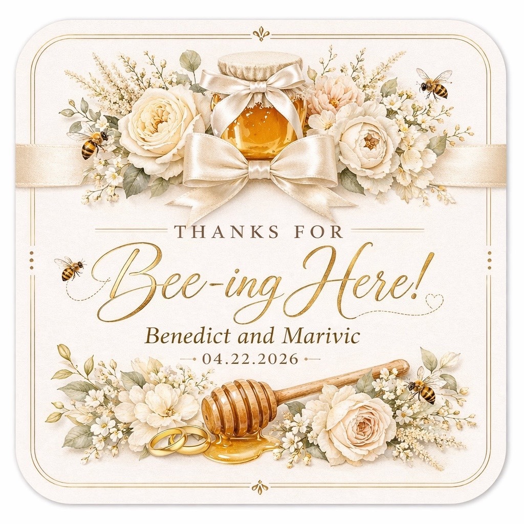 Personalised Honey Jar Wedding Favours – Sweet Keepsake Gift (Min. 20 QTY) - Whatsapp to discuss