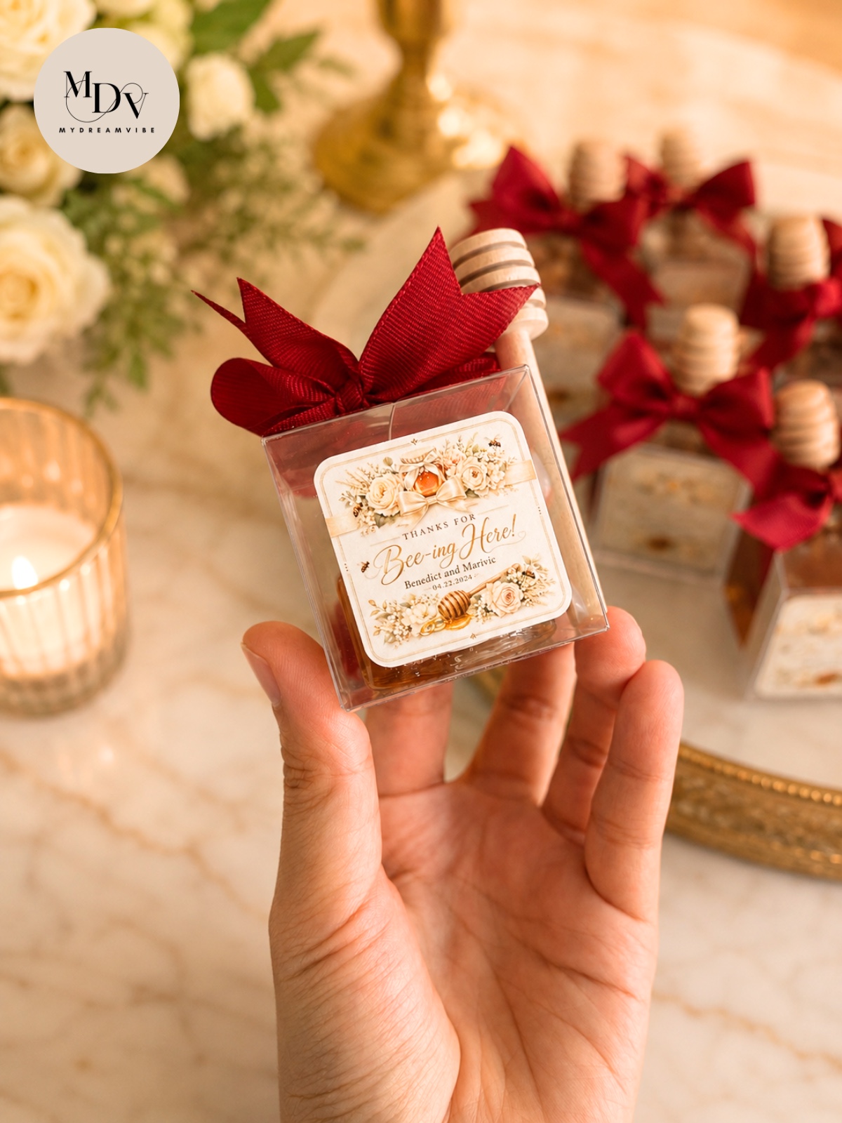 Personalised Honey Jar Wedding Favours – Sweet Keepsake Gift (Min. 20 QTY) - Whatsapp to discuss