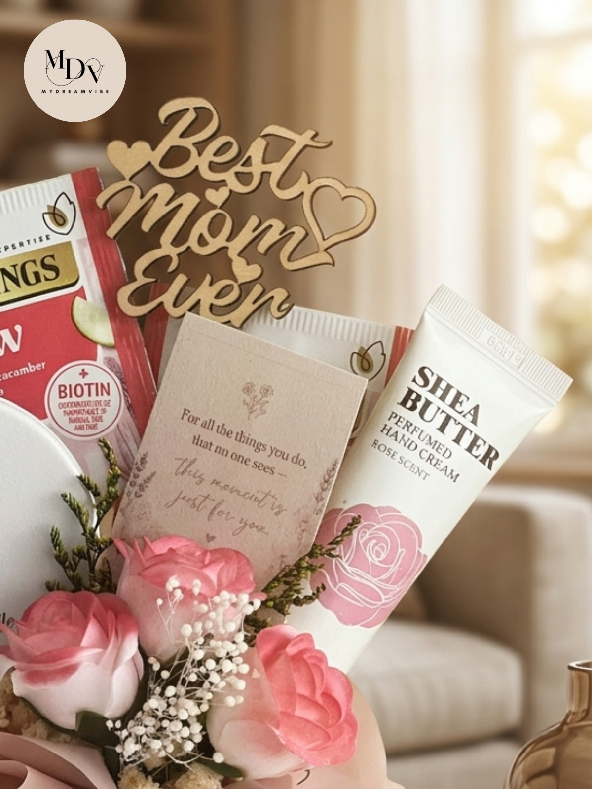 Mother's Day 2026 - Petite Self-Care Bloom Box with Personalized Engraved Mirror - PINK (FREE FIXED DATE DELIVERY)