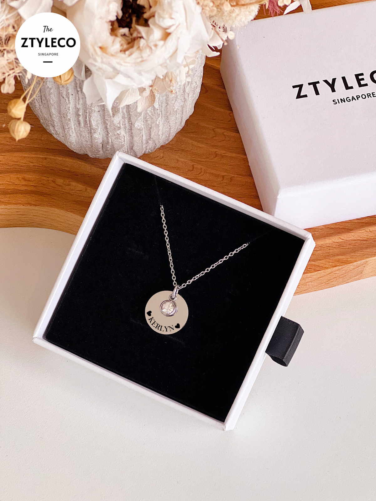 Birthstone Charm Necklace / Bracelet - Silver