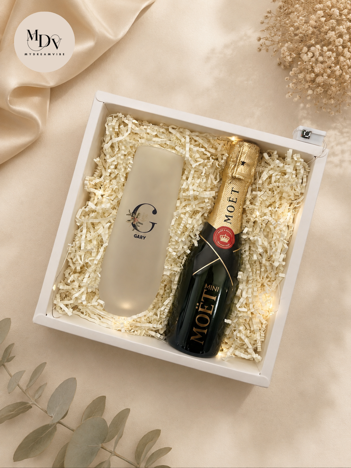 Cheers to You — Personalised Name Flute & Mini Champagne