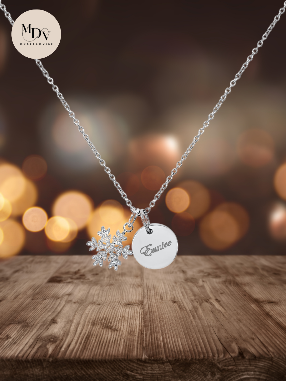 Christmas Gift - Snowflake Charm Necklace / Bracelet - Silver