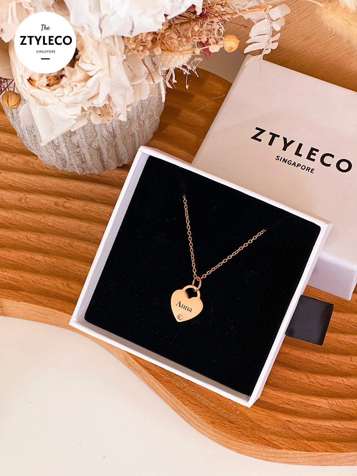 Classic Heart Pendant Necklace / Bracelet - Rose Gold