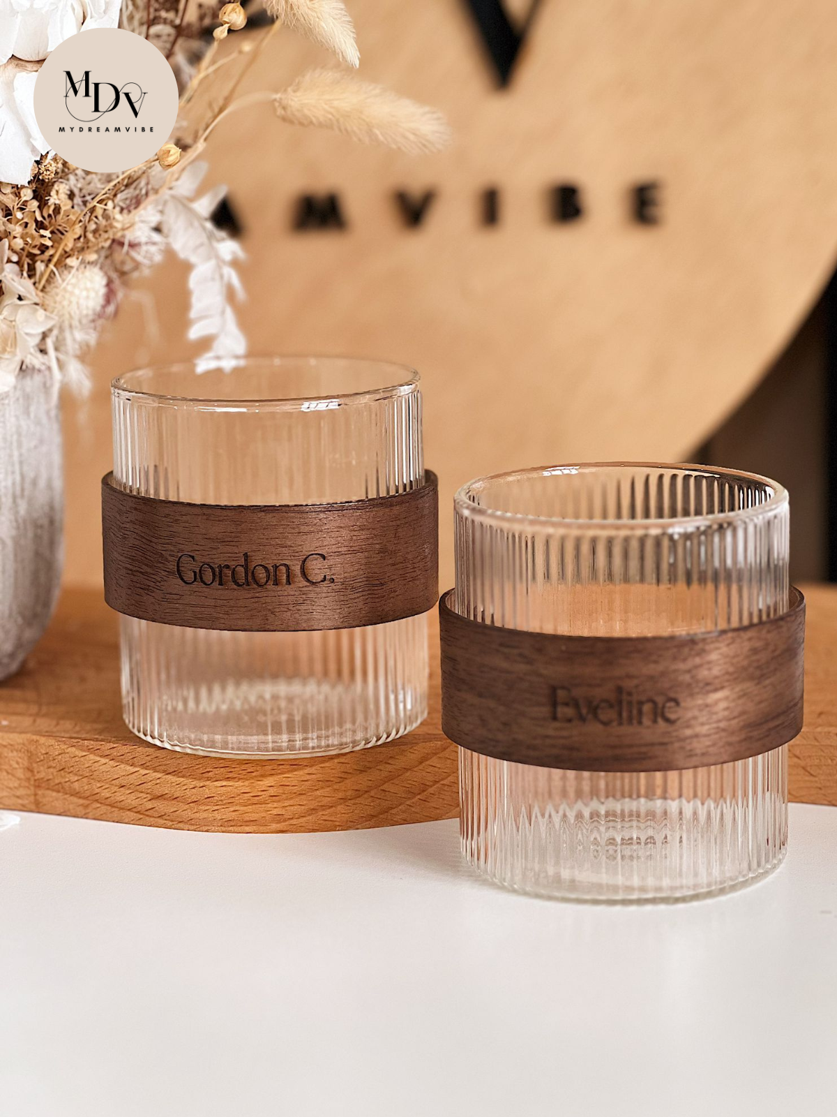 [COUPLE ANNIVERSARY GIFT SET] : Cheers to Forever - Engraved Drinking Glass