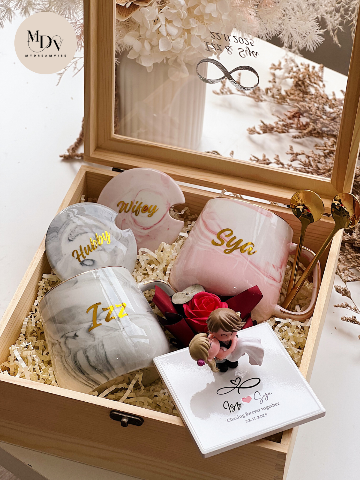 Eternal Union – Couple Marble Mug & Figurine Keepsake Box