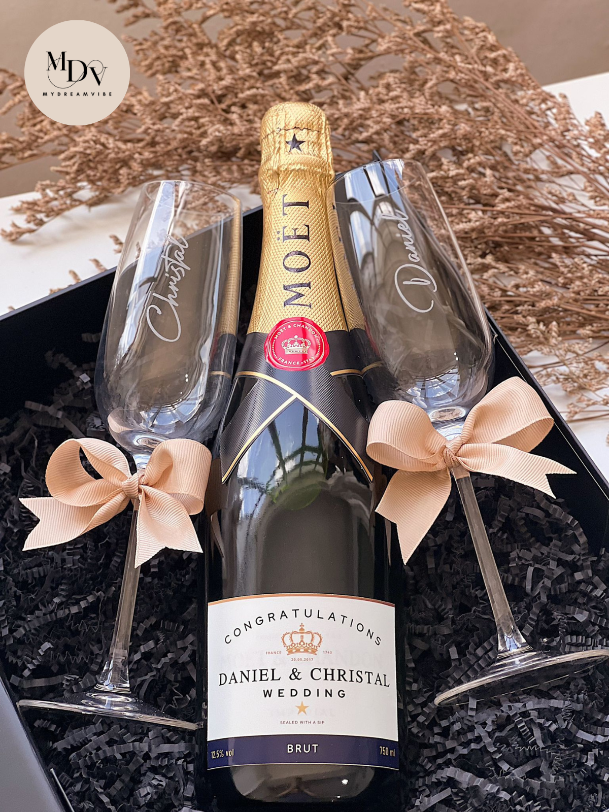 Forever Yours - Personalised Moet and Engraved Champagne Gift Set