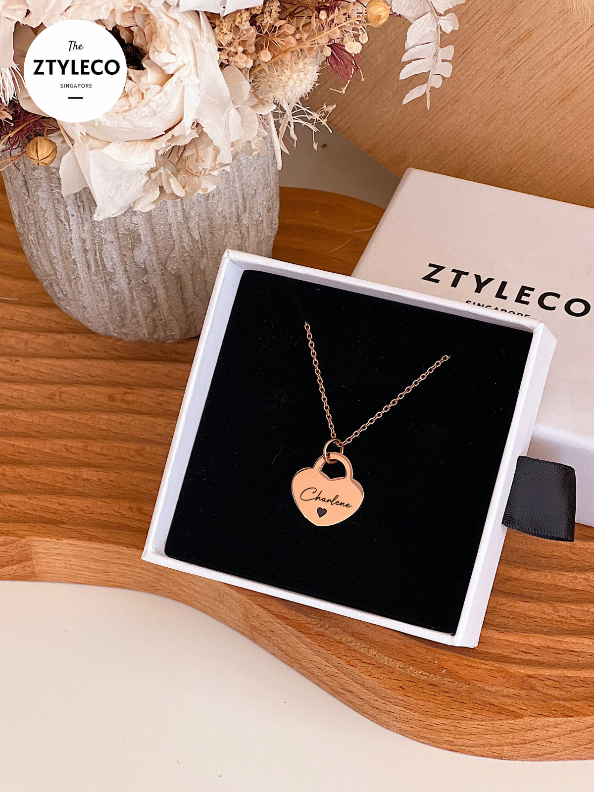 Heart Pendant Necklace / Bracelet - Rose Gold