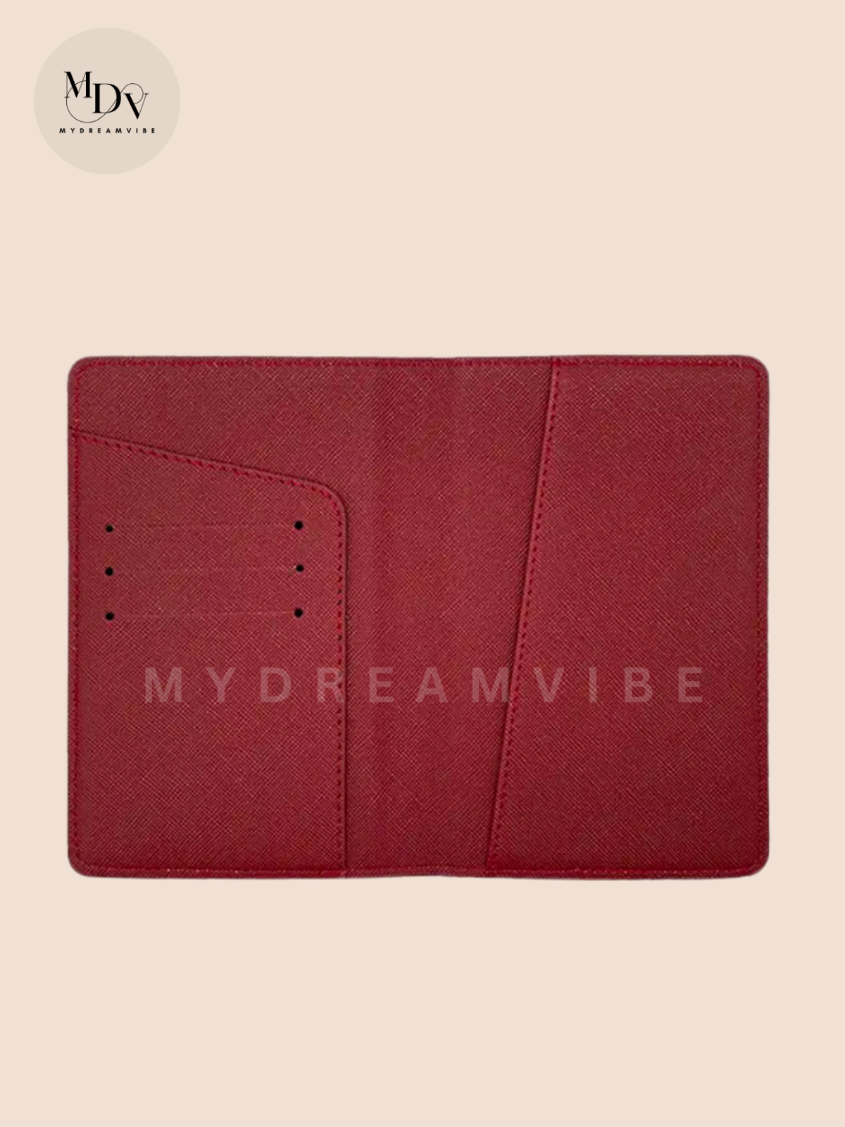 Saffiano Leather Passport Holder with Luggage Tag - NUDE