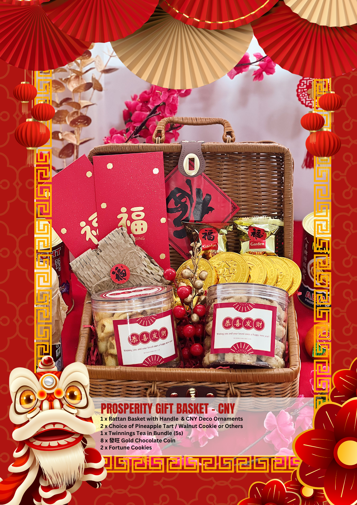  PROSPERITY Gift Basket - Chinese New Year ((Whatsapp to Order / Enquire)
