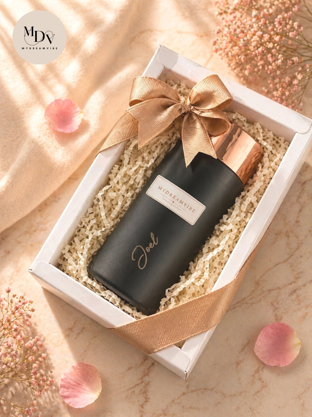200ml Double Wall Stainless Steel Engraved Flask with Strainer  - BLACK