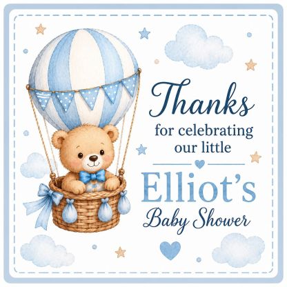 Personalised Honey Jar Baby Boy Shower Favours – Sweet Keepsake Gift (Min. 20 QTY) 