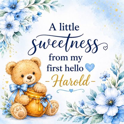 Personalised Honey Jar Baby Boy Shower Favours – Sweet Keepsake Gift (Min. 20 QTY) 