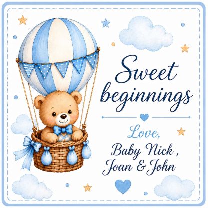 Personalised Honey Jar Baby Boy Shower Favours – Sweet Keepsake Gift (Min. 20 QTY) 