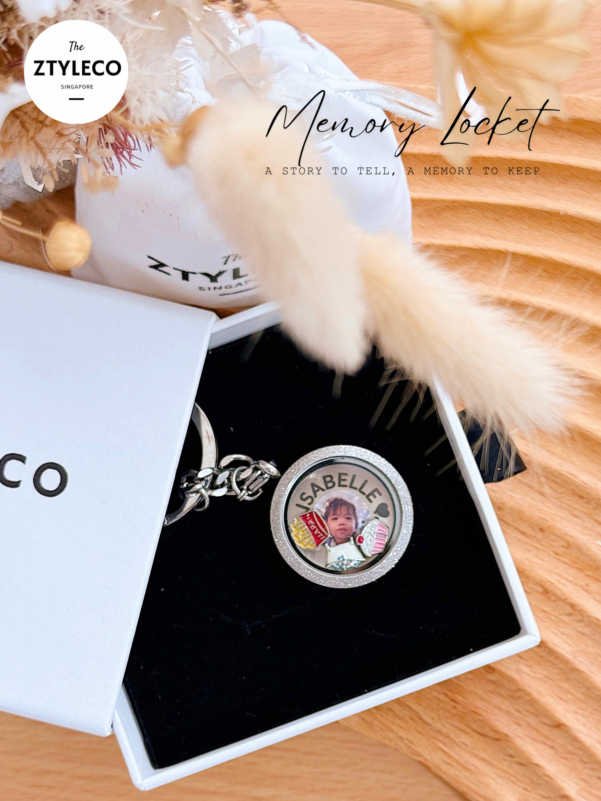 Photo Memory Locket Keychain / Necklace Set