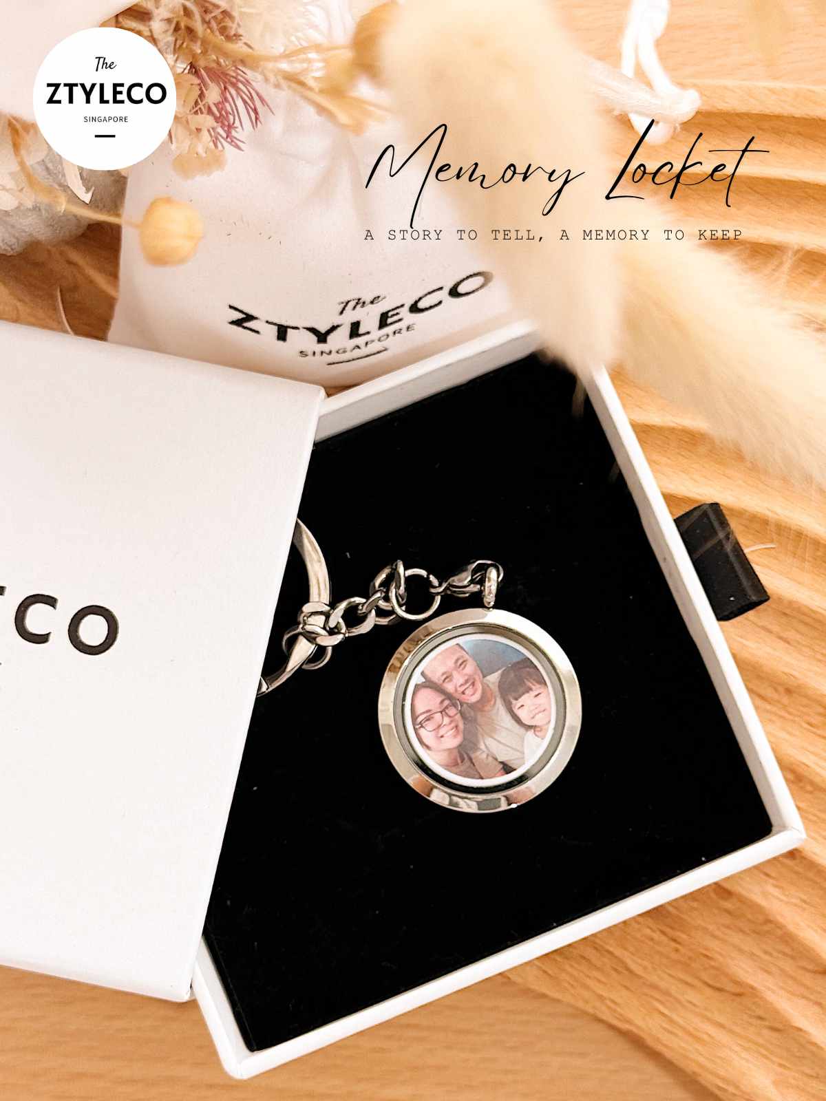 Photo Memory Locket Keychain / Necklace Set