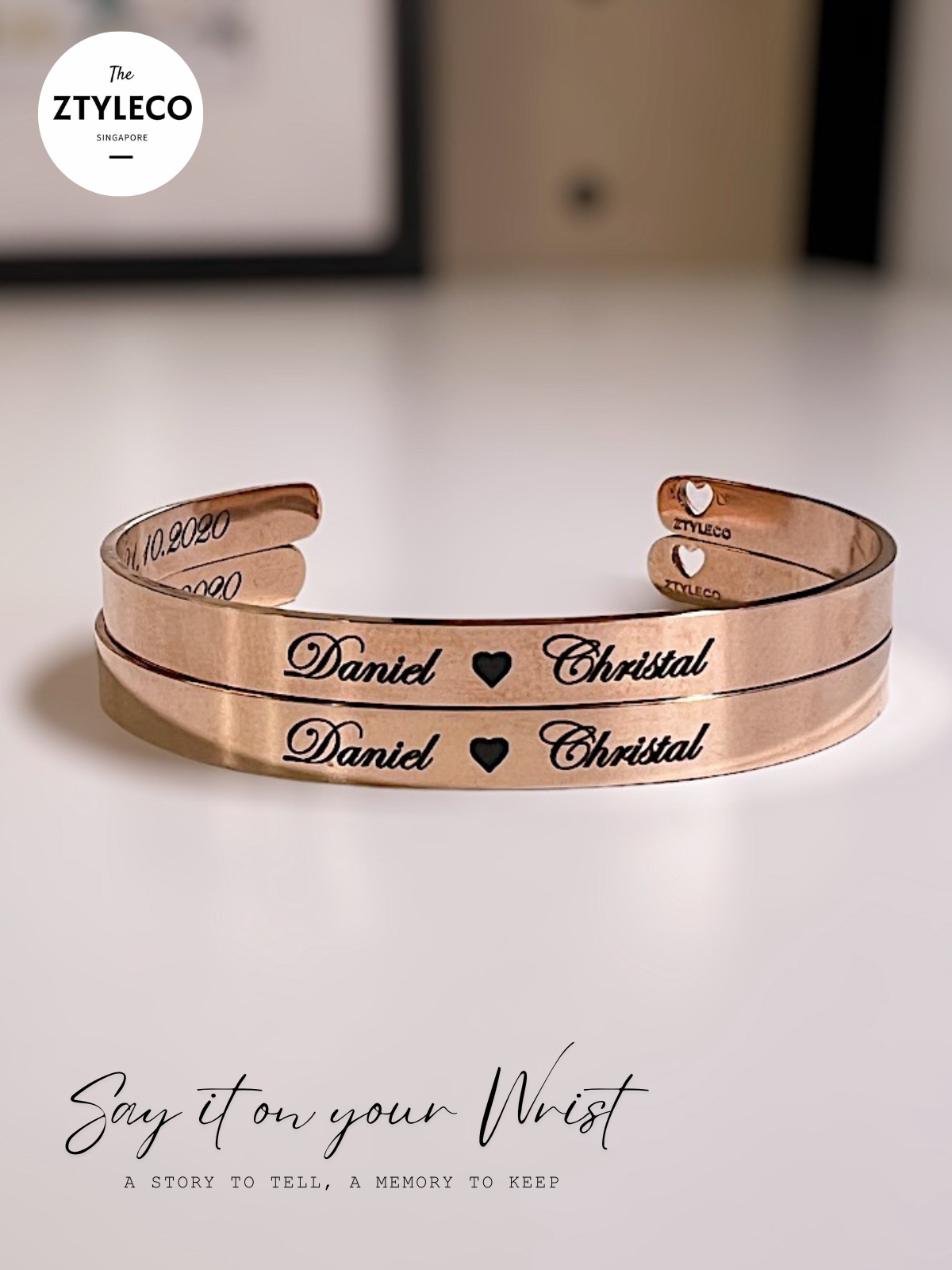 Say it on your Wrist Bangles (Couple Set)