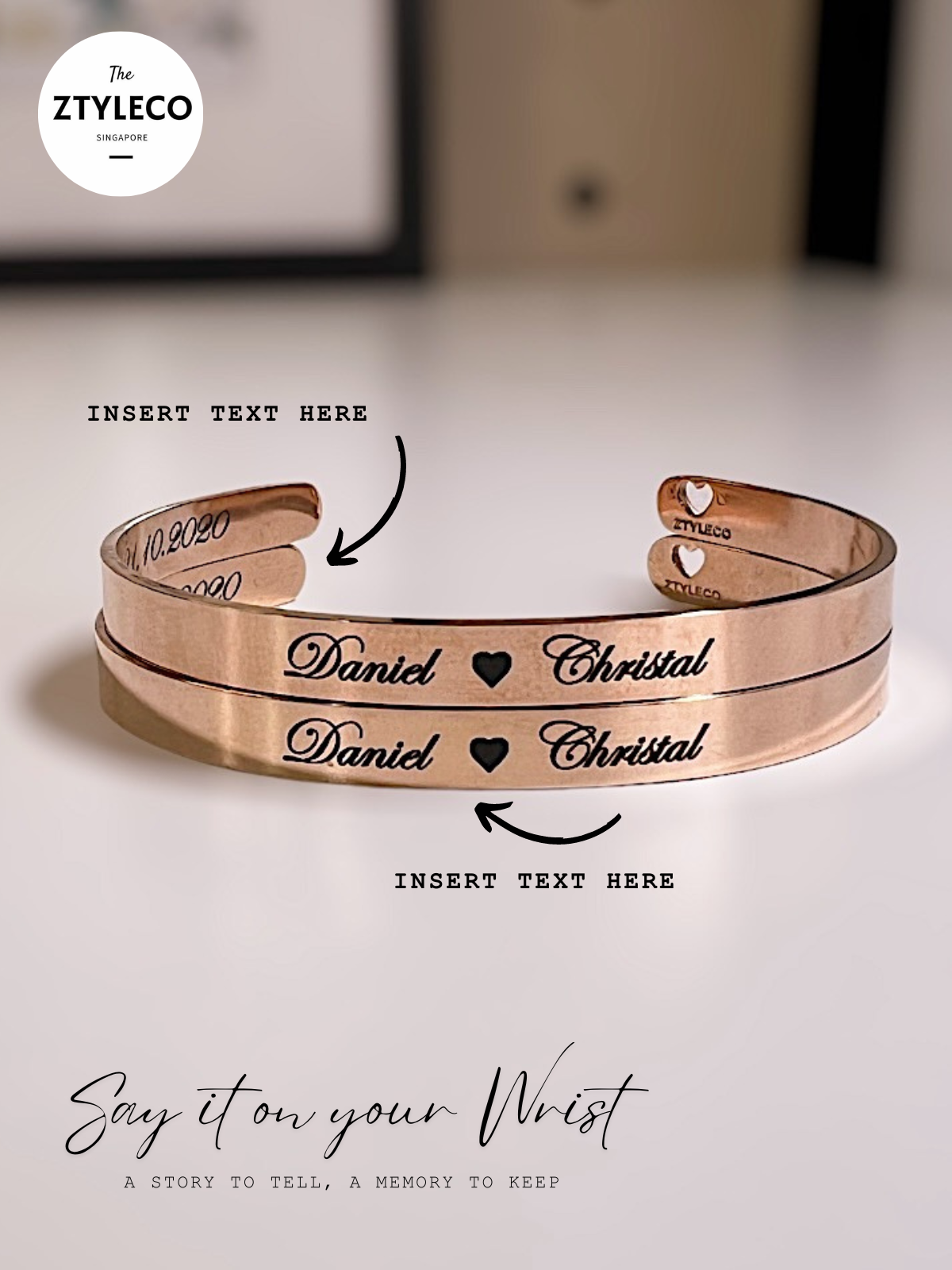 Say it on your Wrist Bangles (Couple Set)