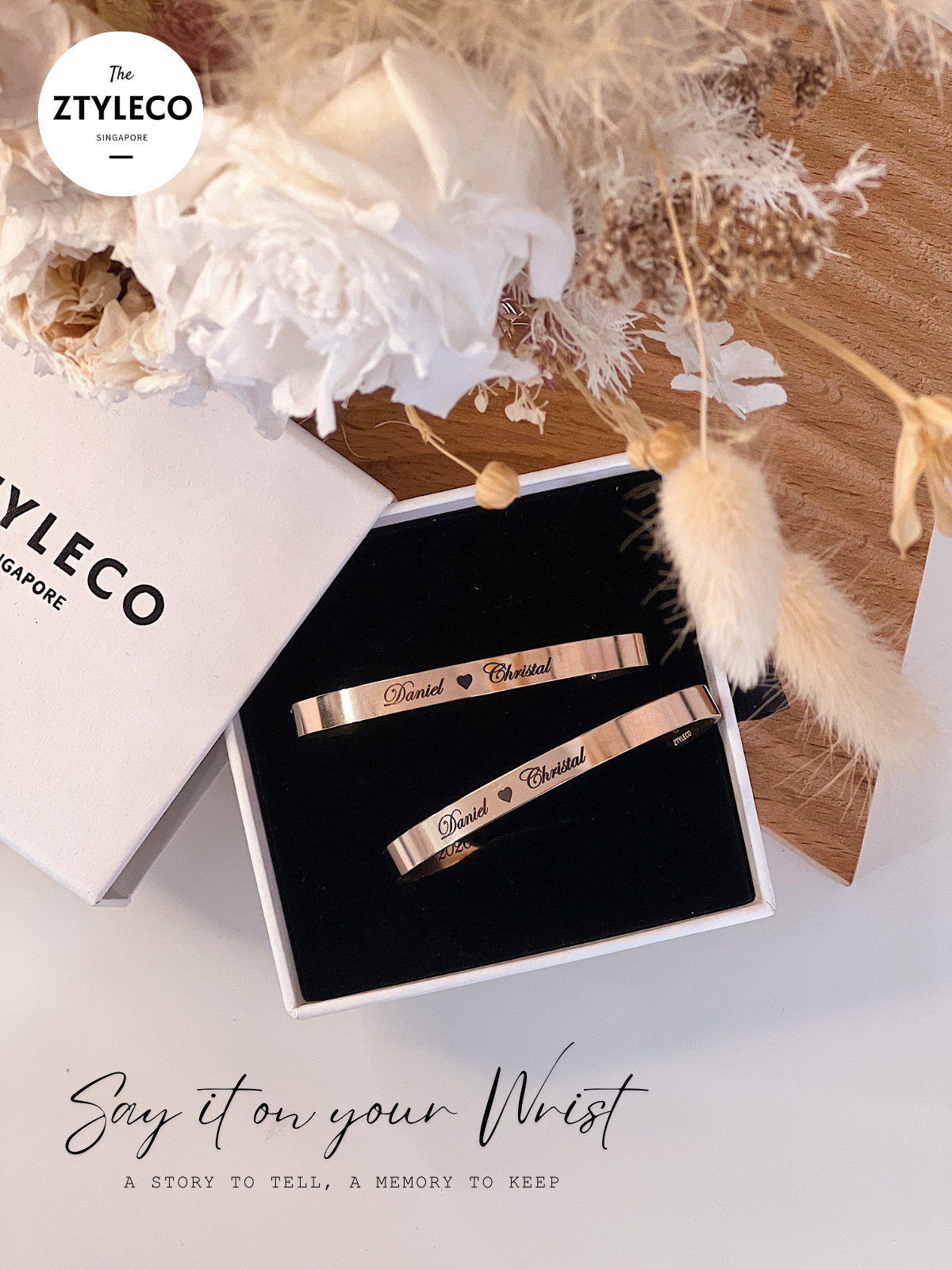 Say it on your Wrist Bangles (Couple Set)