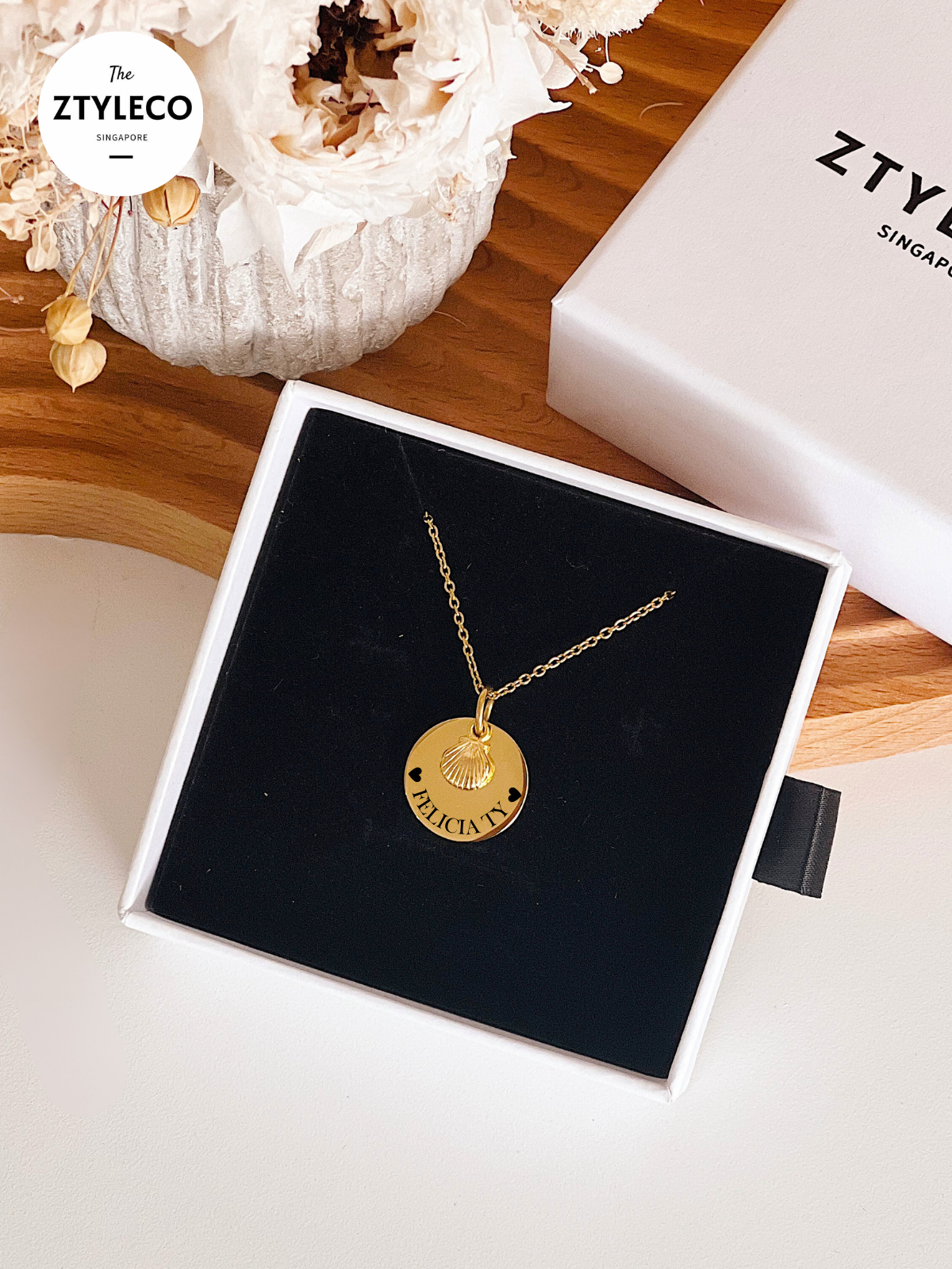 Seashell Charm Necklace / Bracelet - Gold