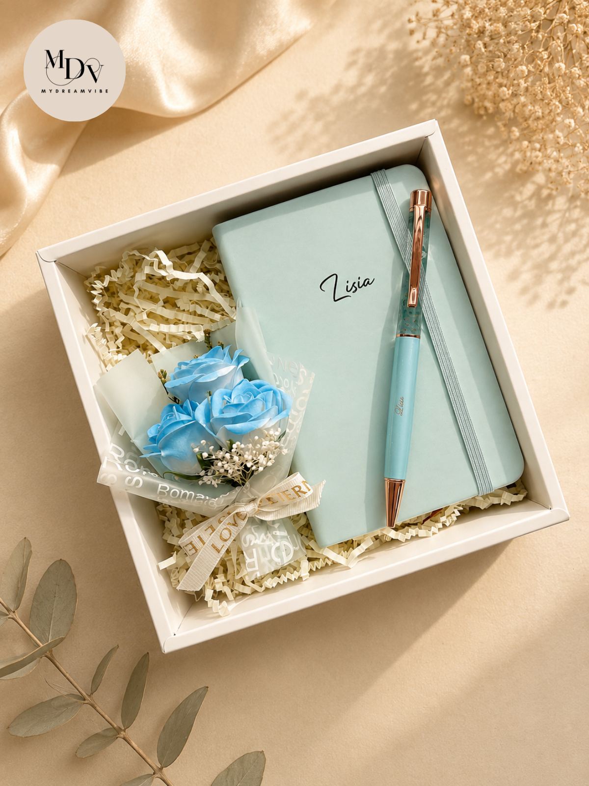 She Blooms — Personalised Pen & Notebook Gift Set for Her