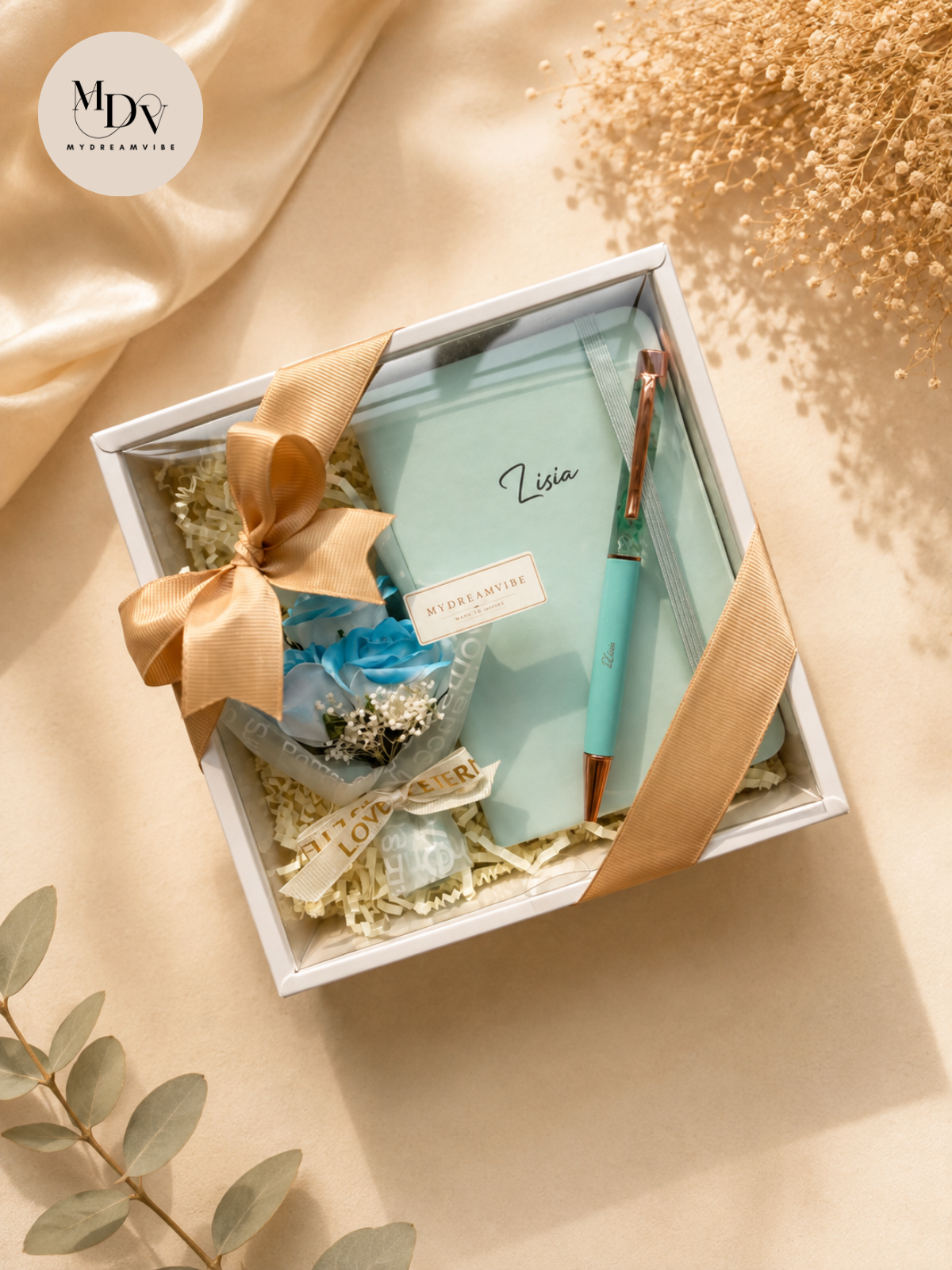 She Blooms — Personalised Pen & Notebook Gift Set for Her