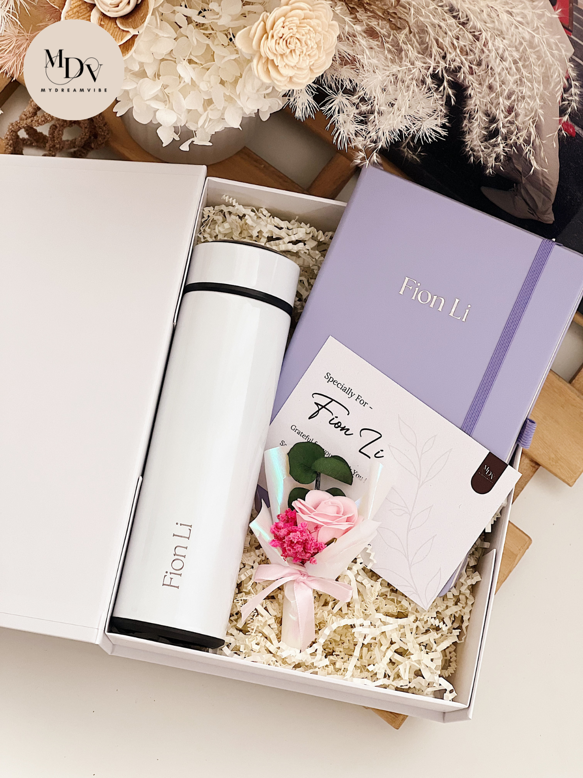 Success Starter - Engraved Flask with Notebook