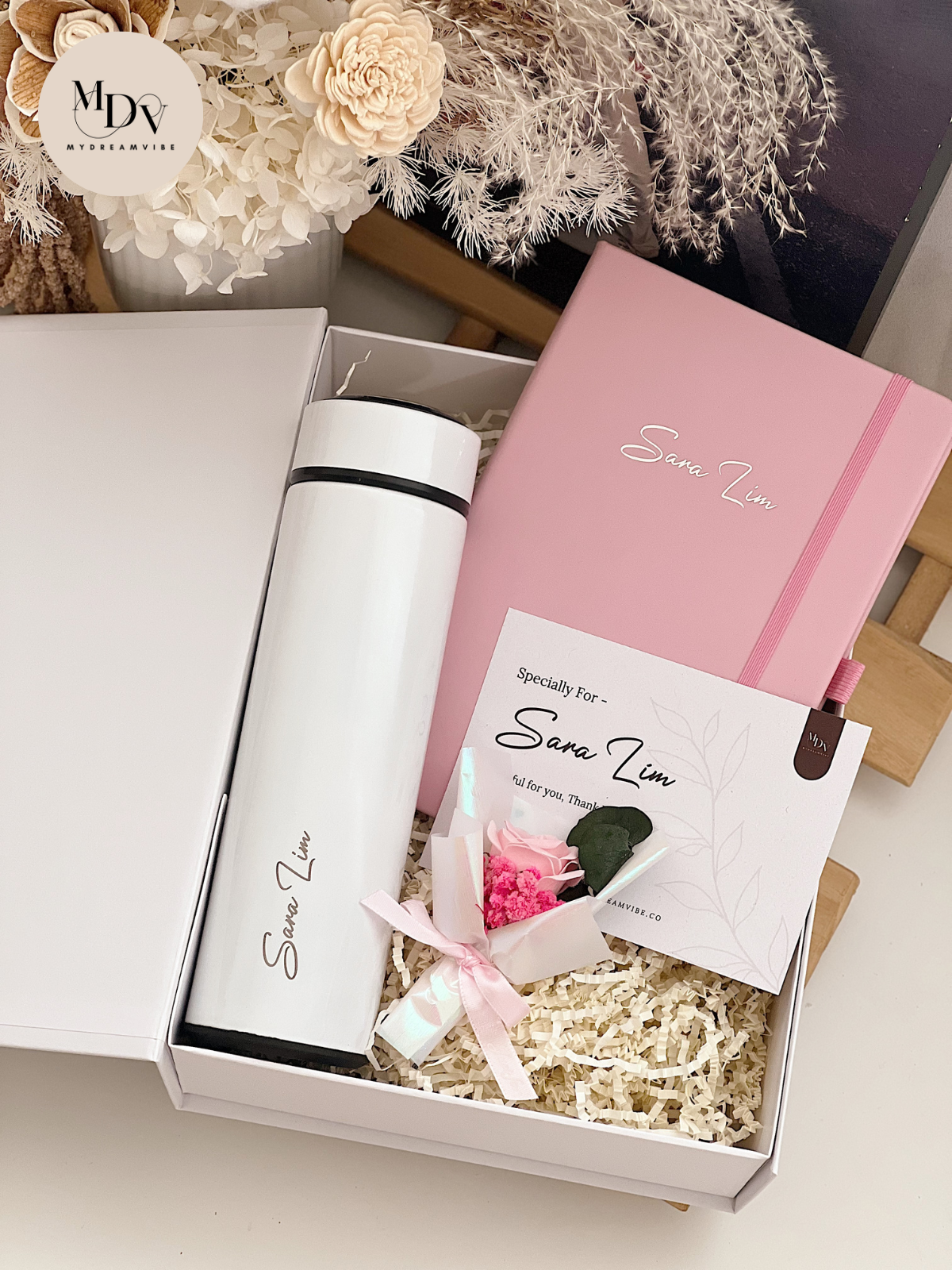 Success Starter - Engraved Flask with Notebook