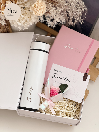 Success Starter - Engraved Flask with Notebook