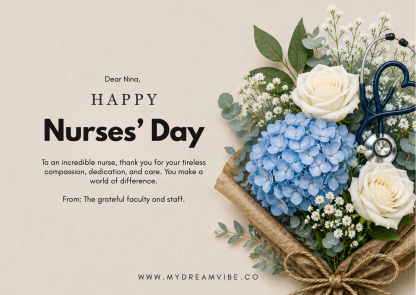 The Healing Touch: Personalized Nurse's Day Keychain & Card Gift Set