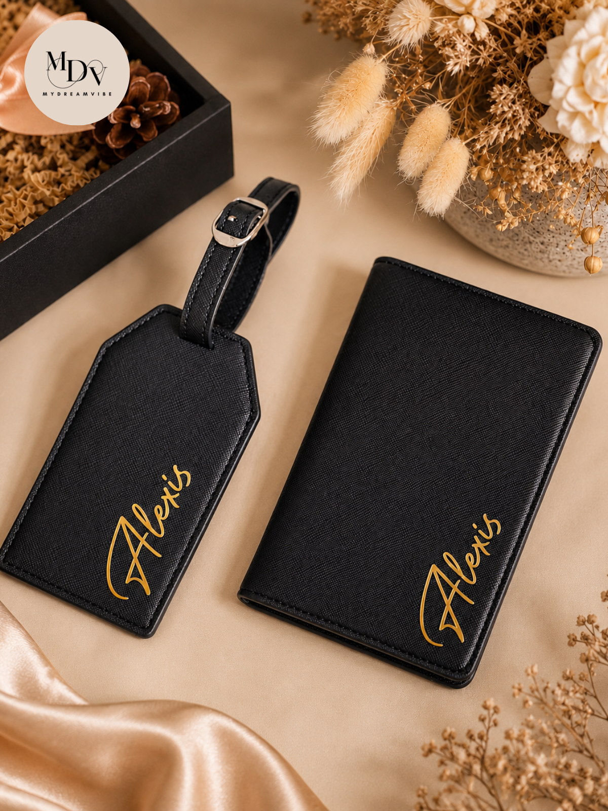 Elite Voyager — Passport Holder & Luggage Tag Set