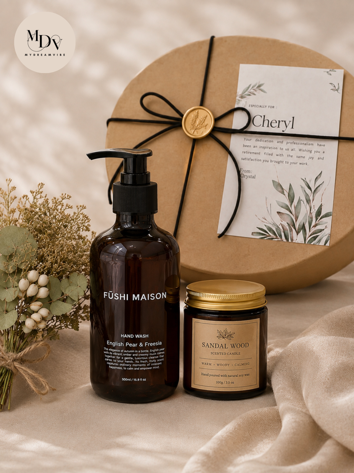 Warm Rituals — Fūshi Maison Hand Wash & Sandalwood Candle Gift Set