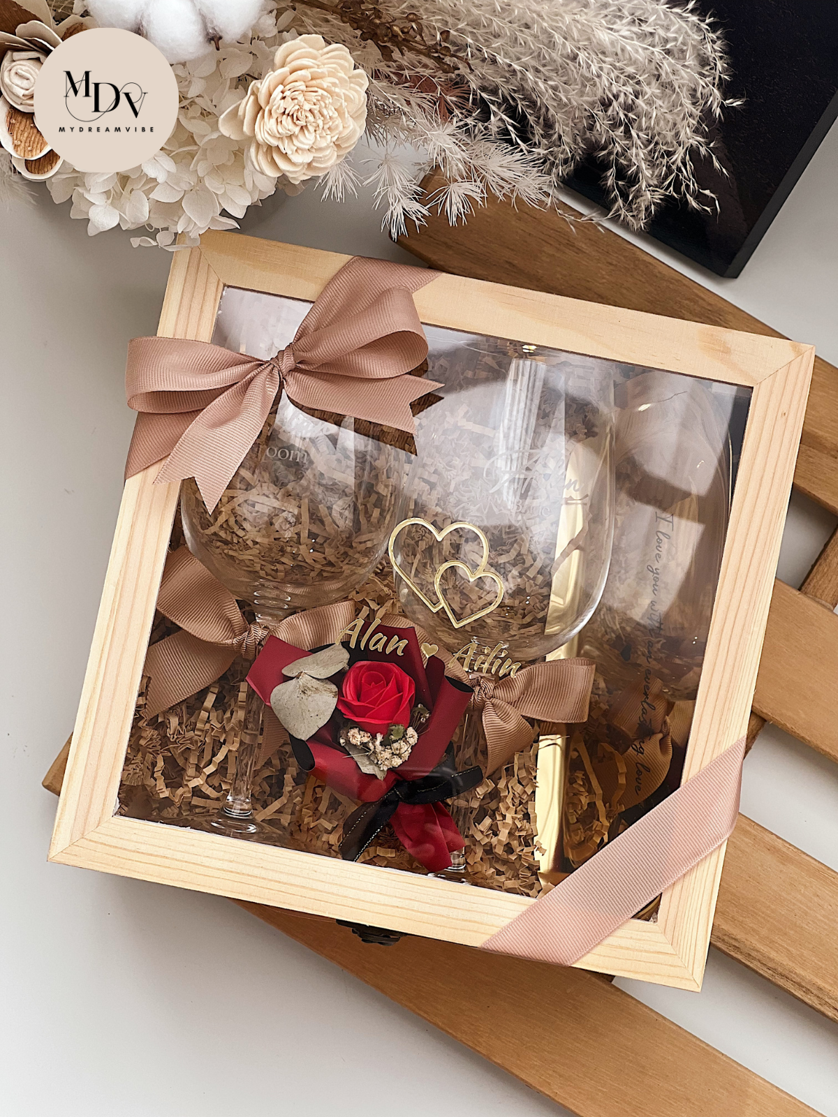 Wedding Gift - Names Etched in Love 