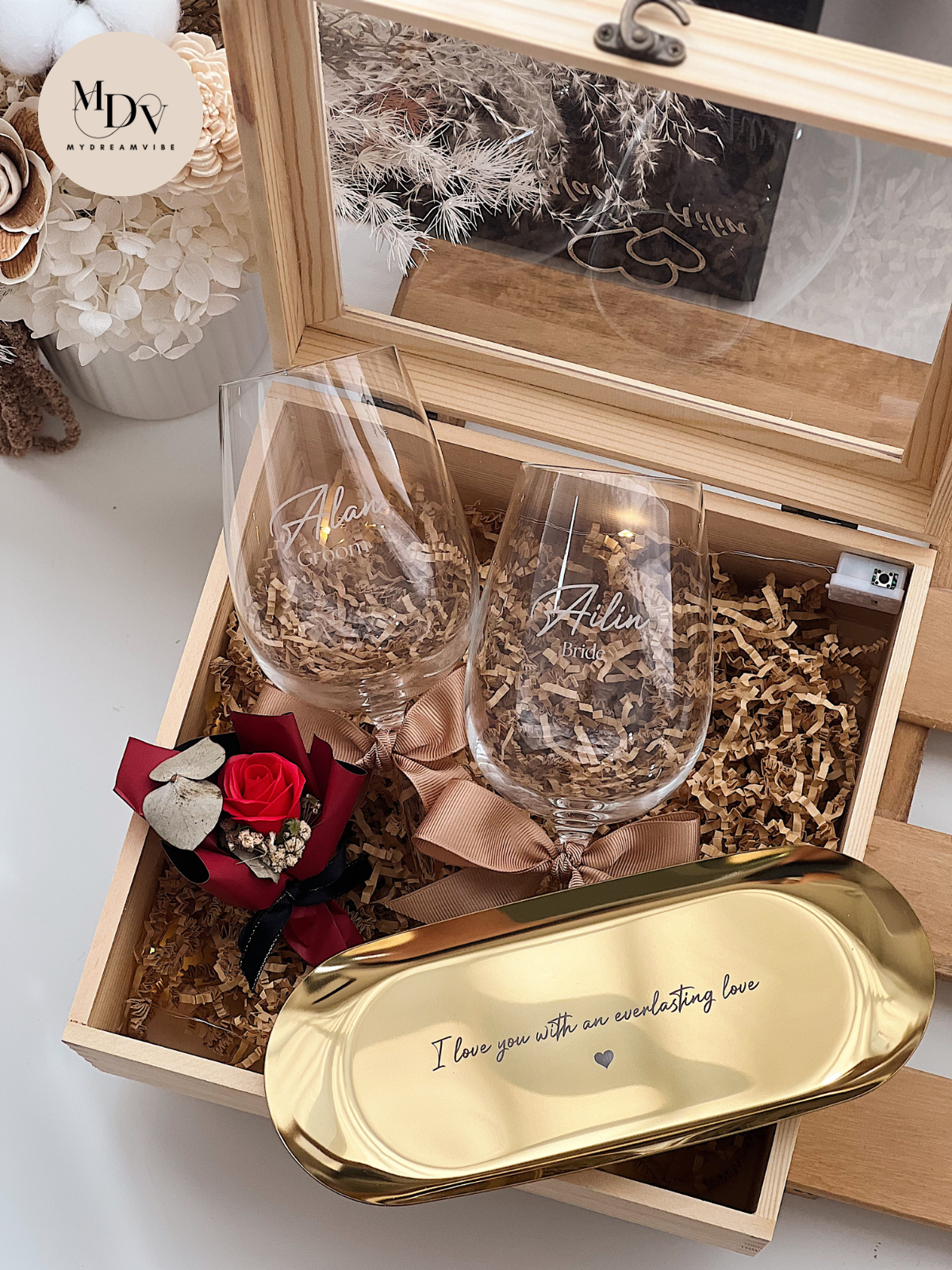 Wedding Gift - Names Etched in Love 